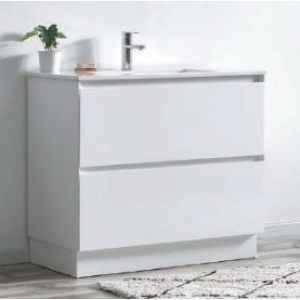 White Vanity With Drawer Only (MDF)