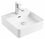 ABOVE COUNTER 
GROSS WHITE
1 TAP HOLE
32MM WASTE WITH OVERFLOW