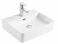 ABOVE COUNTER
GROSS WHITE
1 TAP HOLE
32MM WASTE WITH OVERFLOW