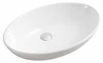 ABOVE COUNTER
GLOSS WHITE
0 TAP HOLE
32MM WASTE WITHOUT OVERFLOW