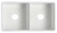 835 x 459 x 254 Double Bowl Fireclay Sink