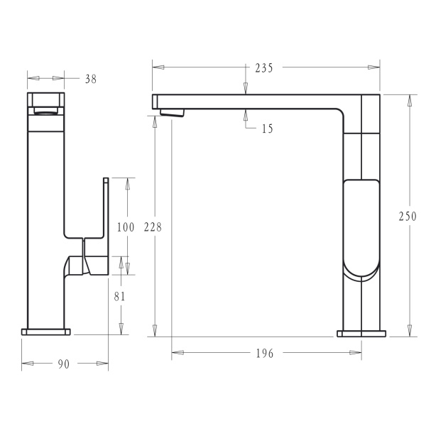 IKON/ Flores Sink Mixer – HYB135-102 - Image 5