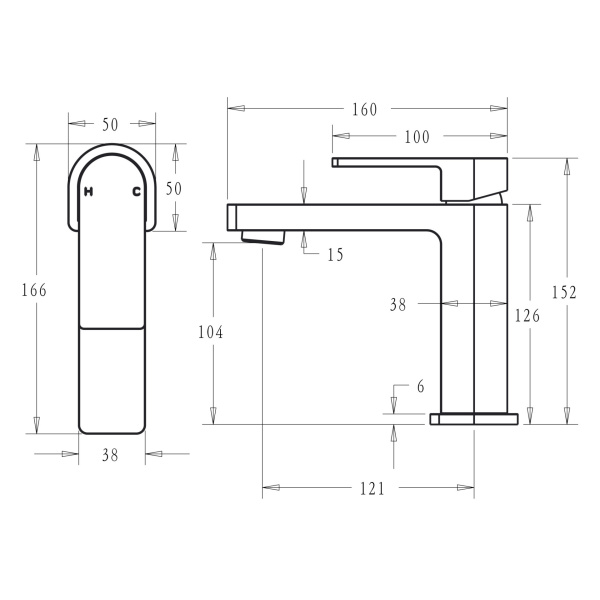 IKON/ FLORES BASIN MIXER - HYB135-201 - Image 5