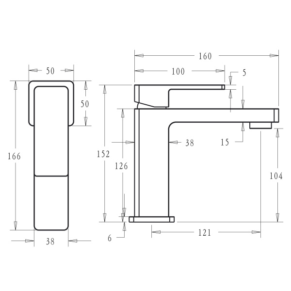 IKON/ CERAM BASIN MIXER - HYB636-201 - Image 5
