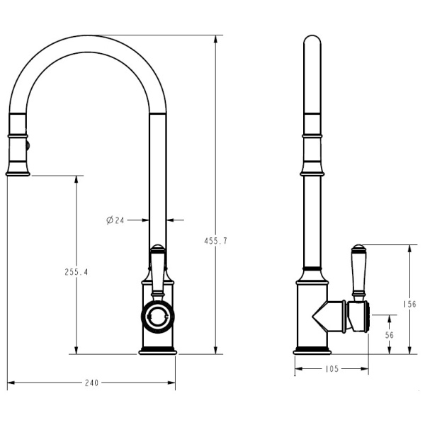 Clasico Pull-Out Sink Mixer - HYB868-103 - Image 10
