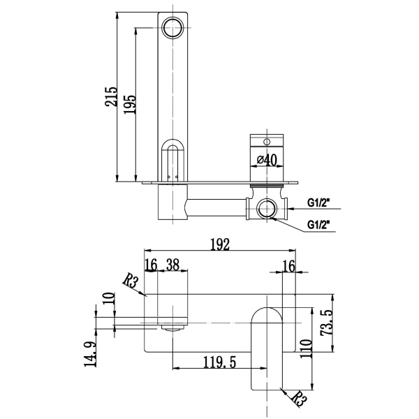 RUKI WALL MIXER WITH SPOUT - PBS3003 - Image 6