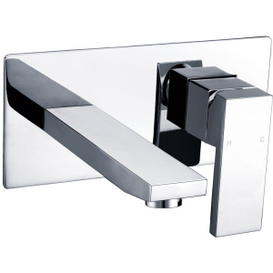 ROSA SQUARE WALL BASIN MIXER - PSS3003SB