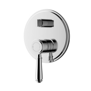 Ikon Clasico Wall Diverter Mixer Trim Kits -Ceramic / Brass Handles