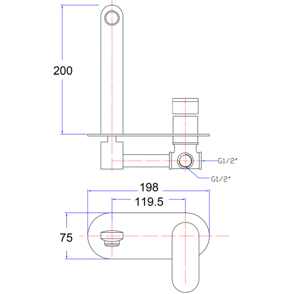 CORA BATH MIXER WITH SPOUT - PBR3003 - Image 3