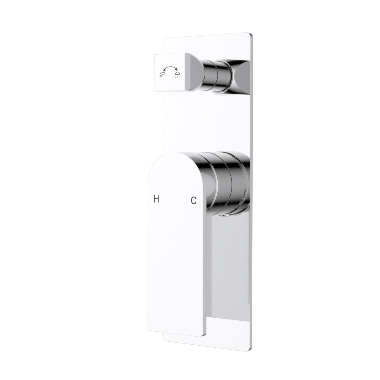 Ruki Wall Mixer Diverter Chrome