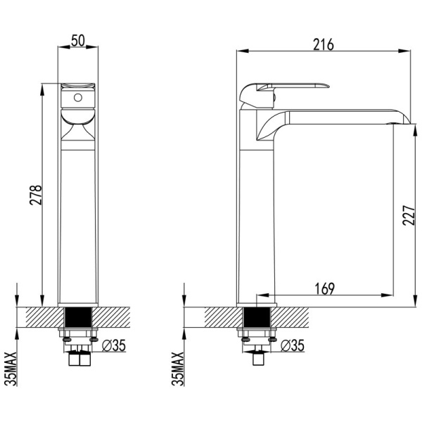 IKON/ KARA HIGH RISE BASIN MIXER - HYB11-202 - Image 7