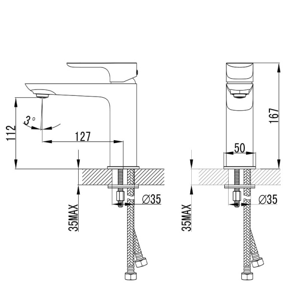 IKON/ BANDA BASIN MIXER - HYB22-201 - Image 2