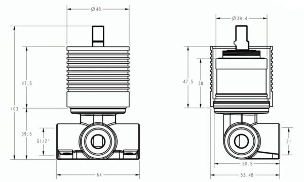 IKON/ Clasico Wall Mixer Rough-in Body HYB868-301BD - Image 2