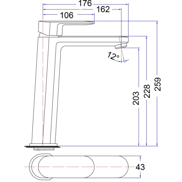 CORA HIGH RISE BASIN MIXER - PBR2002 - Image 3