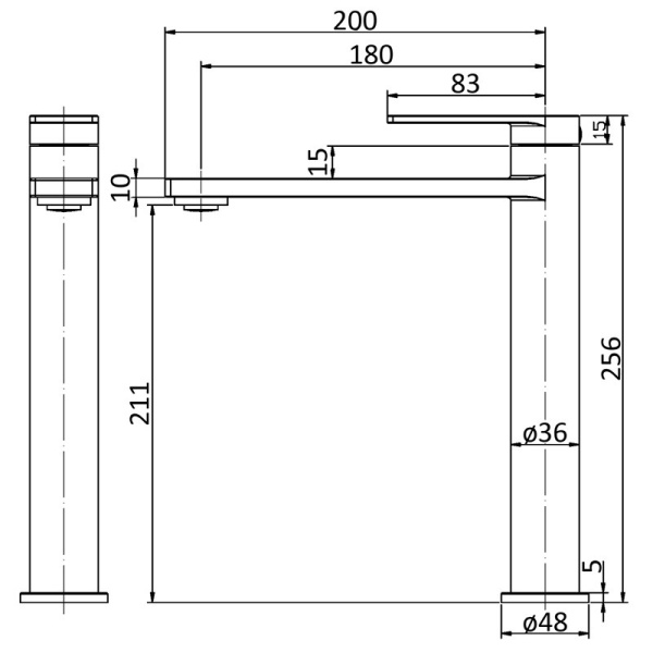 RUKI HIGH RISE BASIN MIXER - PBS2002 - Image 6