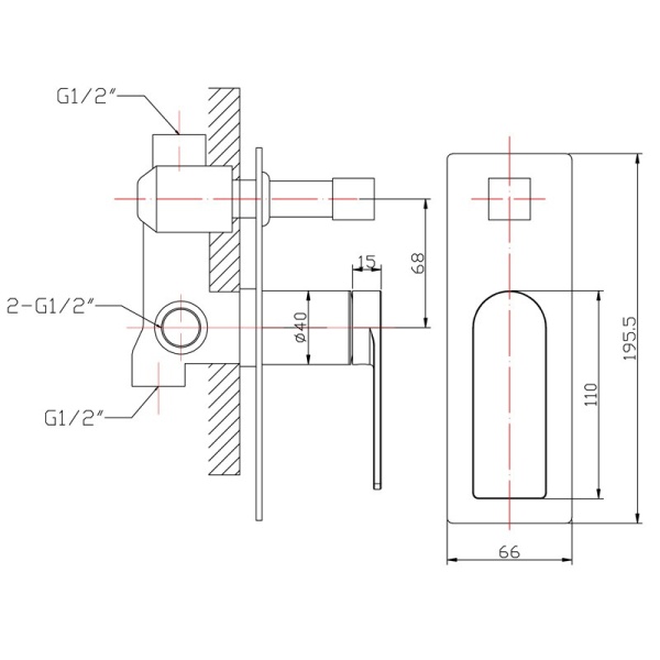 RUKI WALL MIXER WITH DIVERTER - PBS3002 - Image 6