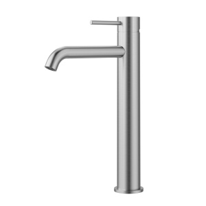 Otus Slimline SS Highrise Basin Mixer Curved Spout - PLC2002SS