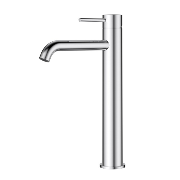 Otus Slimline SS Highrise Basin Mixer Curved Spout - PLC2002SS - Image 2