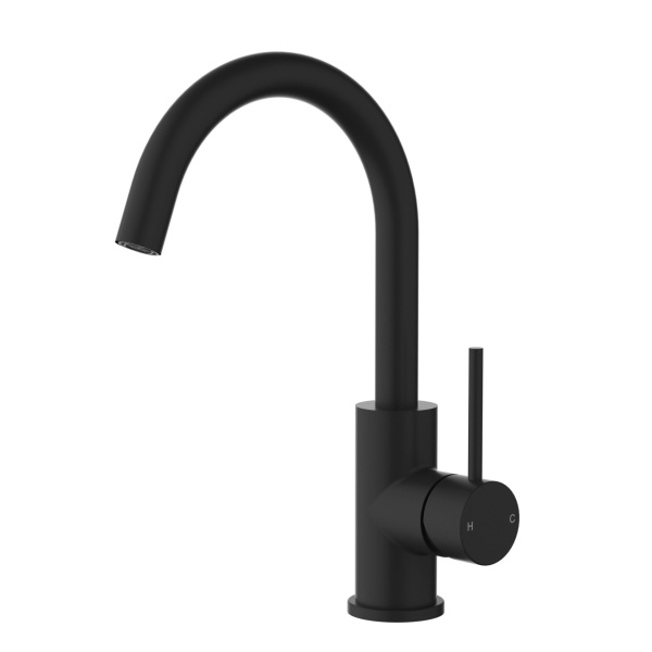 Otus Slimline SS Gooseneck Basin Mixer - PLC2005SS - Image 2