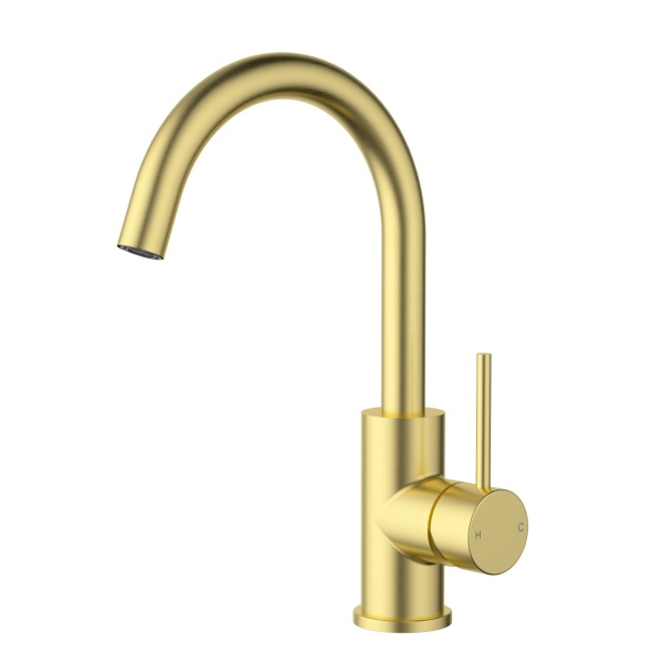 Otus Slimline SS Gooseneck Basin Mixer - PLC2005SS - Image 3