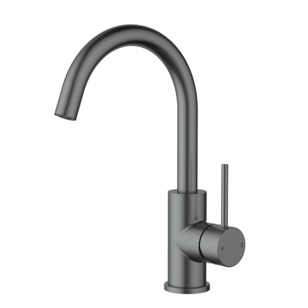Otus Slimline SS Gooseneck Basin Mixer - PLC2005SS - Image 4