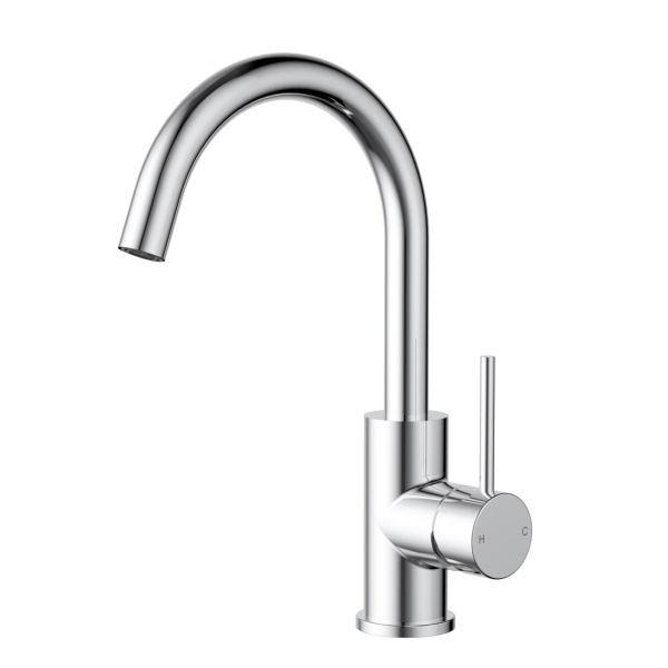 Otus Slimline SS Gooseneck Basin Mixer - PLC2005SS - Image 5