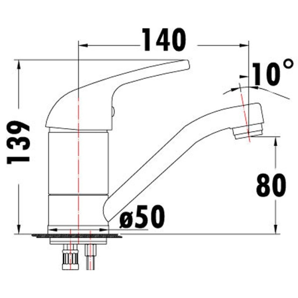 RUBY SWIVEL BASIN MIXER - PM1001SWC - Image 2