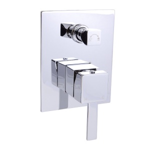 SARA SQUARE HANDLE BATH/SHOWER MIXER WITH DIVERTER - PS-3002SB