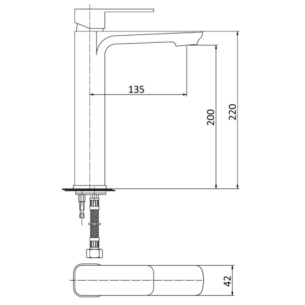 NOVA HIGH RISE BASIN MIXER - PSR2004SB - Image 4