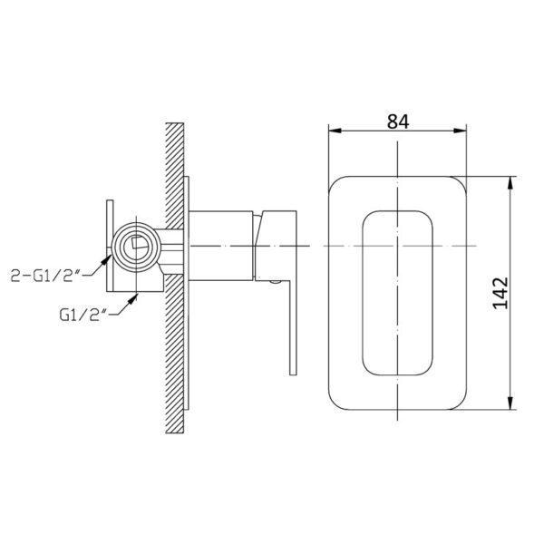 NOVA WALL MIXER - PSR3004SB - Image 4