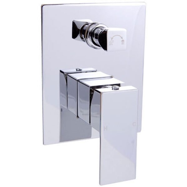 ROSA SQUARE BATH/SHOWER MIXER WITH DIVERTER - PSS3002SB