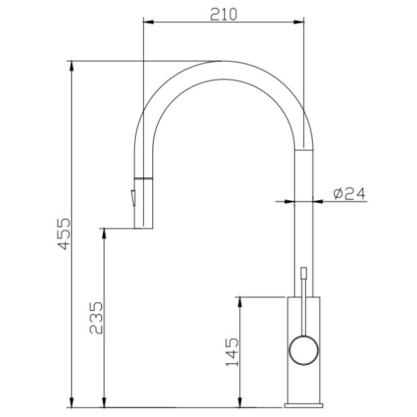 Aziz-II Pull Out Sink Mixer PCC1003 Chrome - Image 6