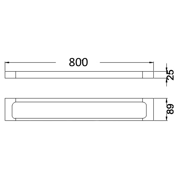 IKON/ SETO SINGLE TOWEL RAIL 800mm - 3803-800 - Image 2
