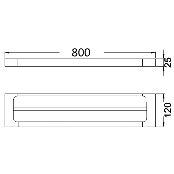 IKON/ SETO DOUBLE TOWEL RAIL 800mm - 3804-800 - Image 2