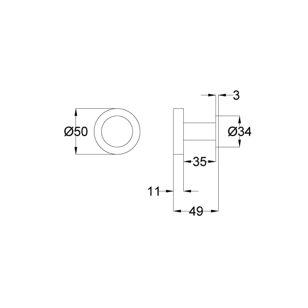 OTUS SLIMLINE ROBE HOOK - 4515SS - Image 7
