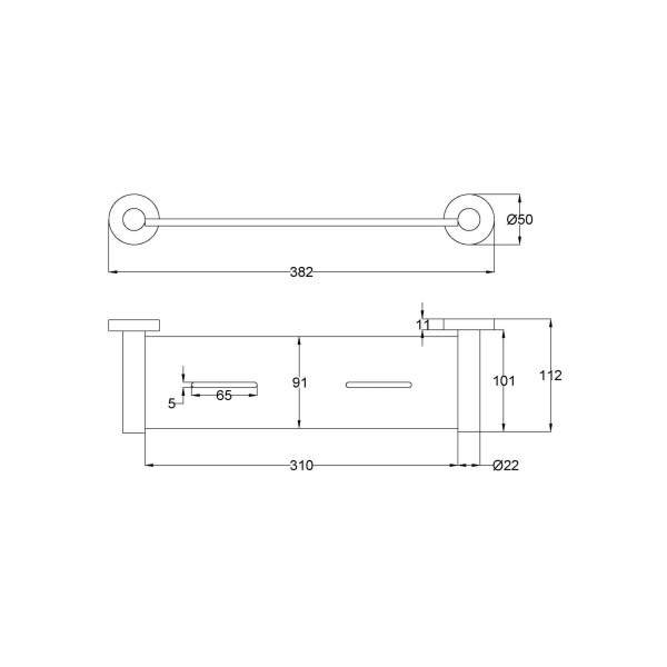 OTUS SLIMLINE METAL SHELF - 4527A-SS - Image 5