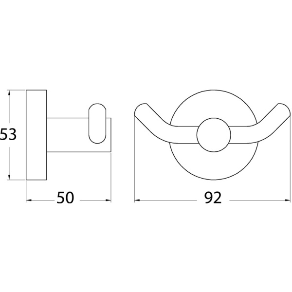 OTUS DOUBLE ROBE HOOK - 8125 - Image 3