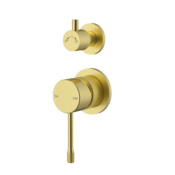 IKON/Linie Wall Diverter Mixer Trim Kit with Separate Cover Plate. HYB585-502TK-BN - Image 4