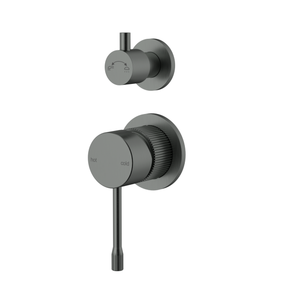 IKON/Linie Wall Diverter Mixer Trim Kit with Separate Cover Plate. HYB585-502TK-BN - Image 3