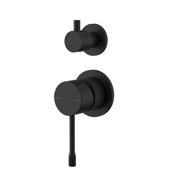 IKON/Linie Wall Diverter Mixer Trim Kit with Separate Cover Plate. HYB585-502TK-BN - Image 2