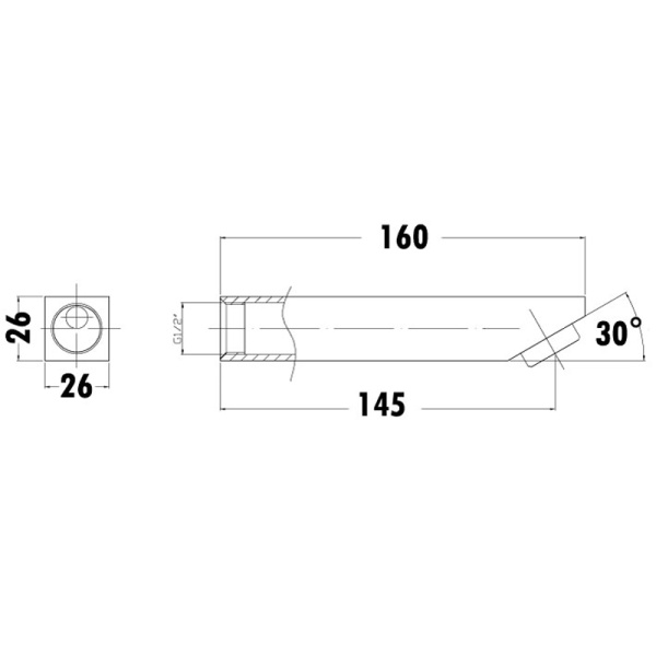 YALE SQUARE BATH SPOUT - PHD-1004 - Image 3