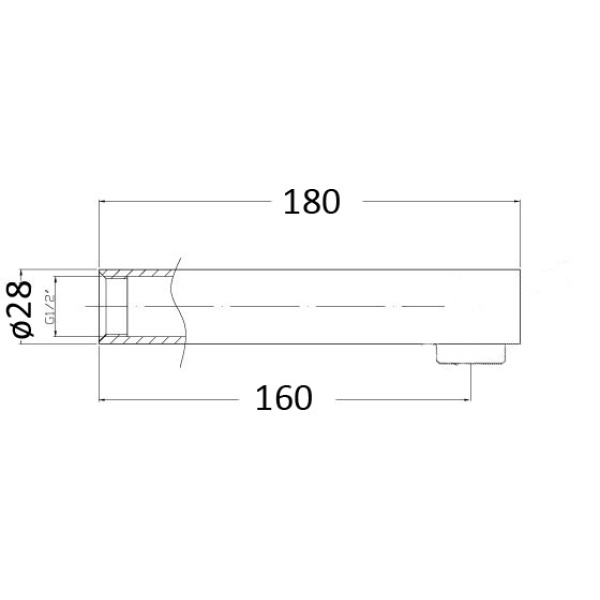YALE BATH SPOUT - PHD1005 - Image 2