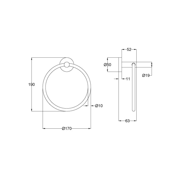 OTUS SLIMLINE TOWEL RING - 4513SS - Image 4