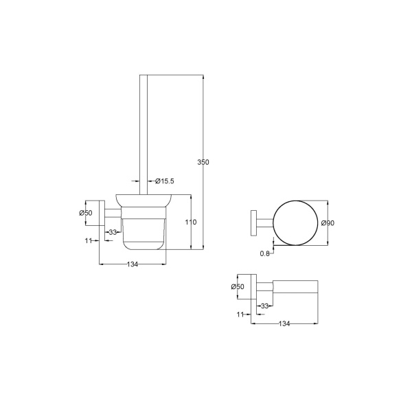 OTUS SLIMLINE TOILET BRUSH SET - 4519SS - Image 7