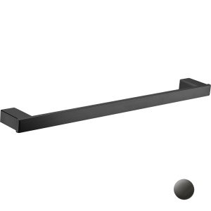 ROSA BLACK SINGLE TOWEL RAIL - 6408-750-B
