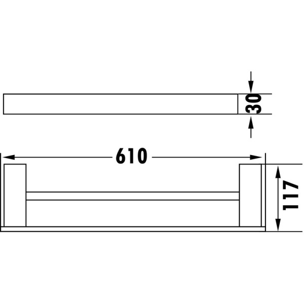 ROSA DOUBLE TOWEL RAIL - 6408D-610 - Image 3