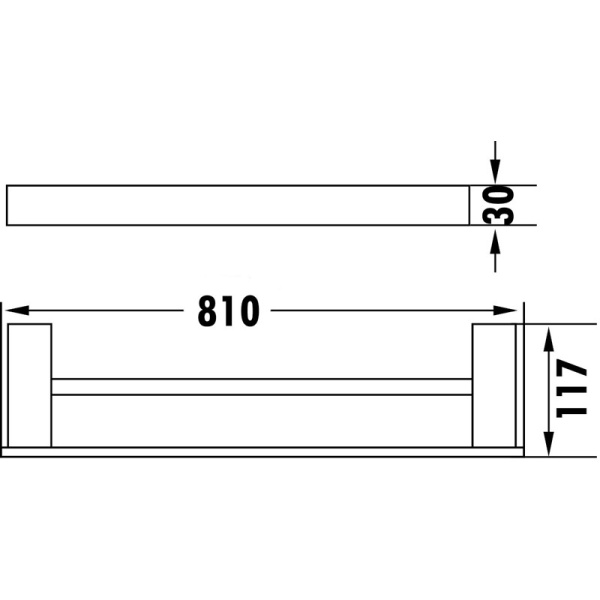 ROSA DOUBLE TOWEL RAIL - 6408D-810 - Image 2