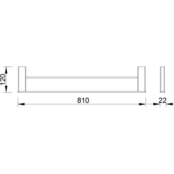 AIKO DOUBLE TOWEL RAIL - 7102-810 - Image 2