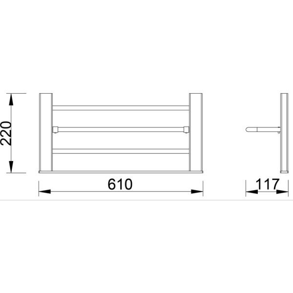 AIKO TOWEL RACK - 7112-60 - Image 2