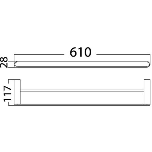 DOVE DOUBLE TOWEL RAIL - 7302-610 - Image 2